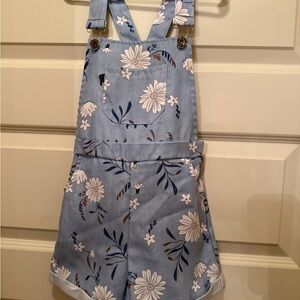 SHEIN Blue Floral Kids Overalls